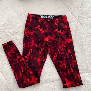 Nike cotton camo leggings, size S